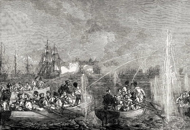 The Bombardment of Odesa on 6 April 1854, Crimean War, Ukraine, Europe