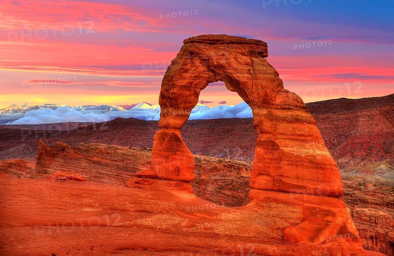 Arches National Park Delicate Arch sunset in Moab Utah USA photo mount