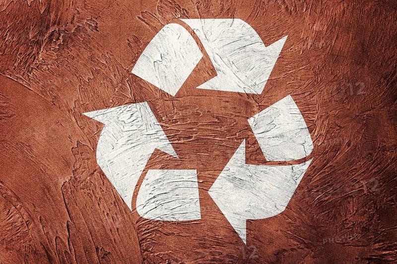 Recycle symbol on Grunge background. Vintage style