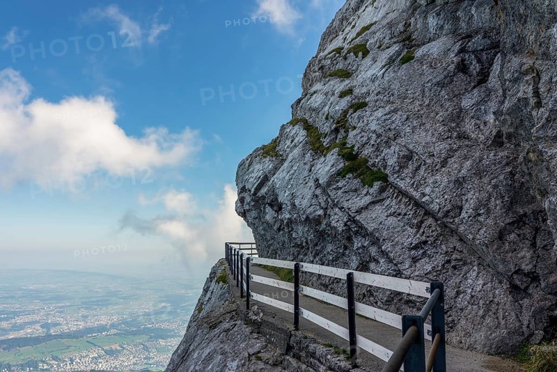 Rock path on Mount Pilatus in Switzerland
