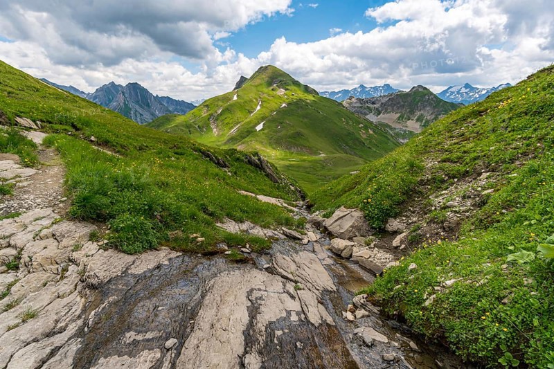 Fantastic hike in the Lechquellen Mountains in Vorarlberg Austria near Lech, Warth, Bludenz