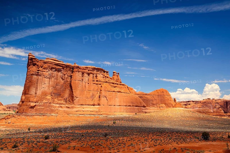 Beautiful rock formations in Arches National Park, Utah, USA, North America