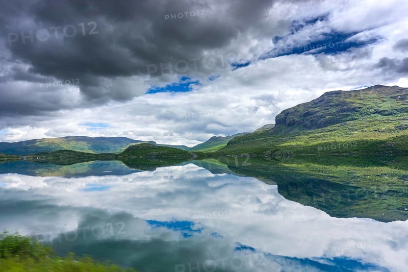 Fascinating natural landscape in Jotunheimen in the summertime in Norway. Great natural landscape in Jotunheimen in the summertime in Norway