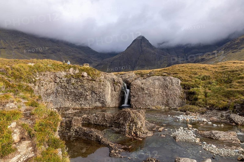 Fairy Pools, Glumagan nan Sithichean, waterfalls in Glen Brittle, Isle of Skye, Inner Hebrides, Scotland, Great Britain