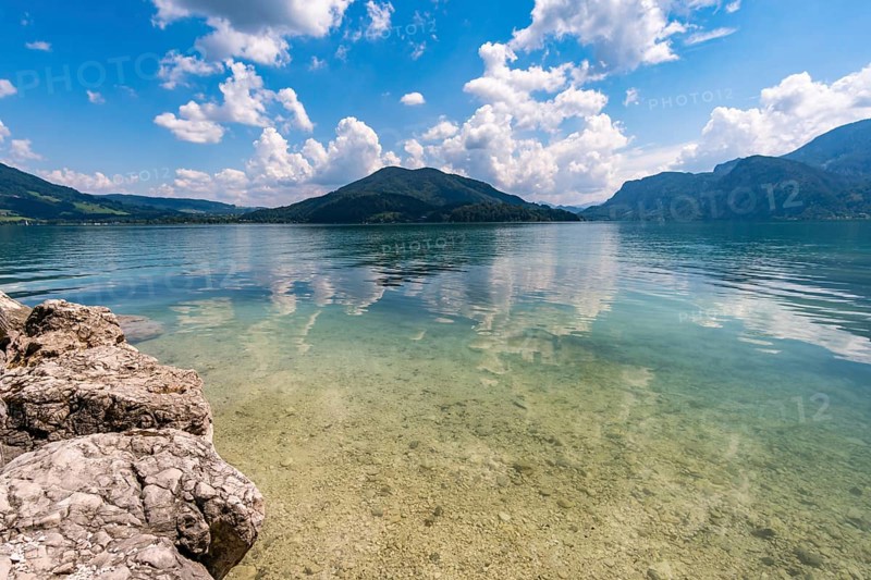 The beautiful Mondsee in the Upper Austrian Salzkammergut