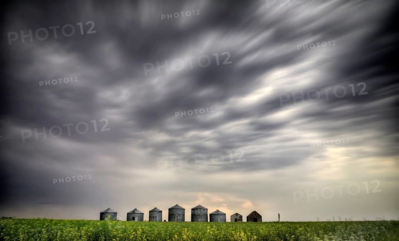 Storm Clouds Canada rural countryside Prairie Scene