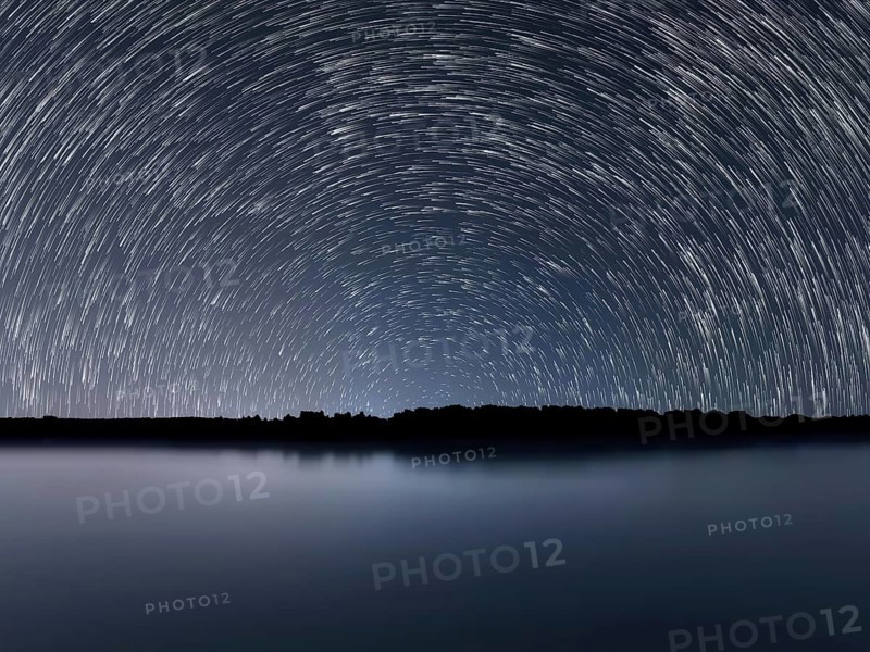 Star Trails over Night sky. Night sky startrails