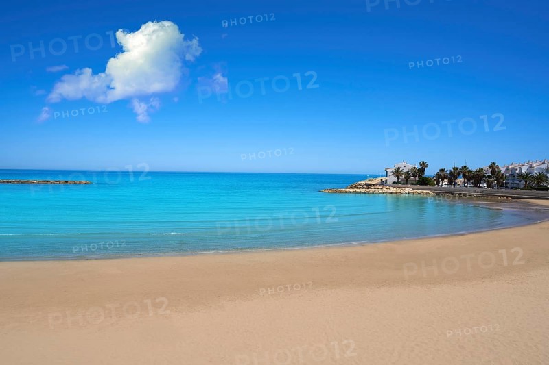Playa de las fuentes beach in Alcossebre also Alcoceber of Castellon spain