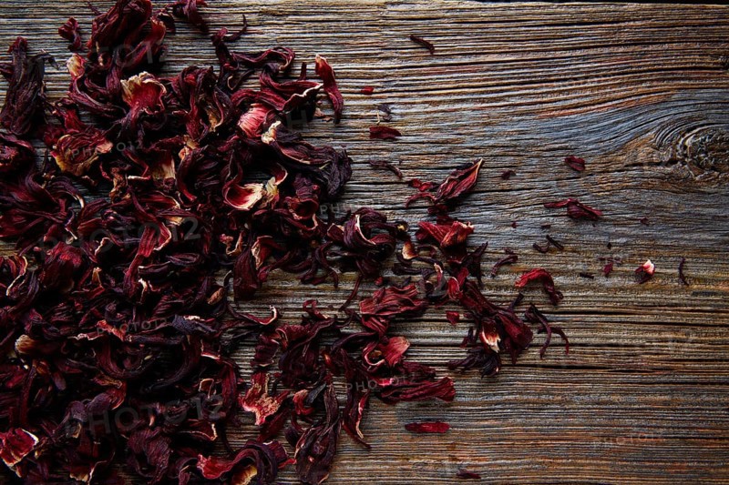 Jamaica flower for herbal iced tea from hibiscus Mexican beverages