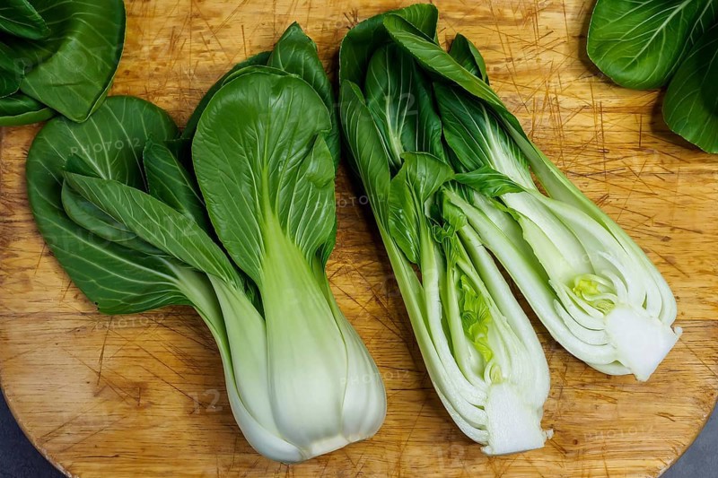 Fresh bok choy or pak choi or pok choi vegetables