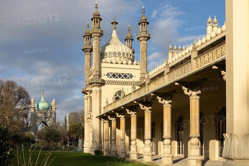 BRIGHTON, EAST SUSSEX, UK. MARCH 06. View of the Royal Pavilion in Brighton, East Sussex on March 6 2024