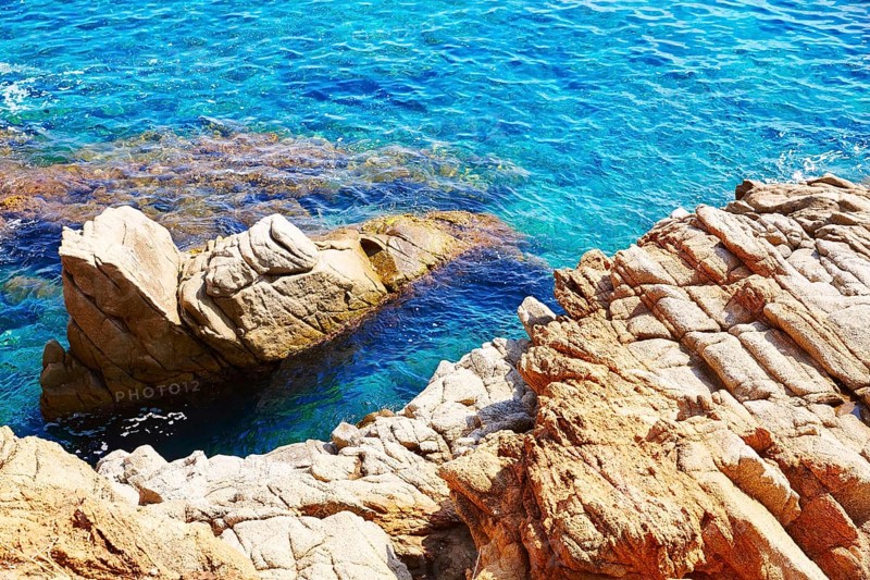 Costa Brava beach Lloret de Mar in Catalonia Cala Banys at Spain