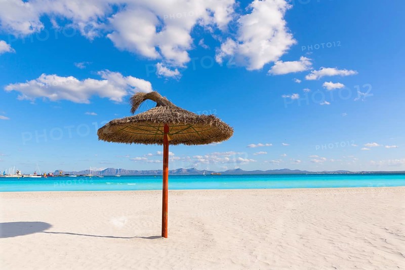 Mallorca Platja de Alcudia beach in Majorca Balearic islands