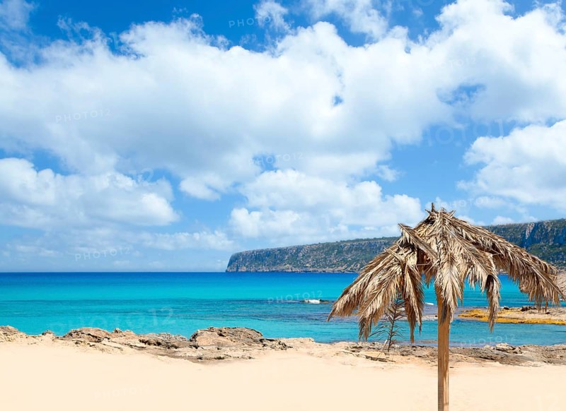 Belearic Formentera Escalo beach white sand and turquoise water