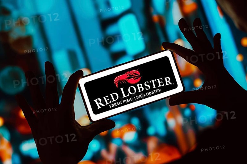 December 13, 2023, Brazil. In this photo illustration, the Red Lobster logo is displayed on a smartphone screen