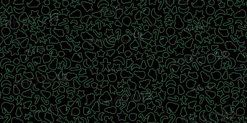 Black and Green Christmas background, Christmas icons elements banner