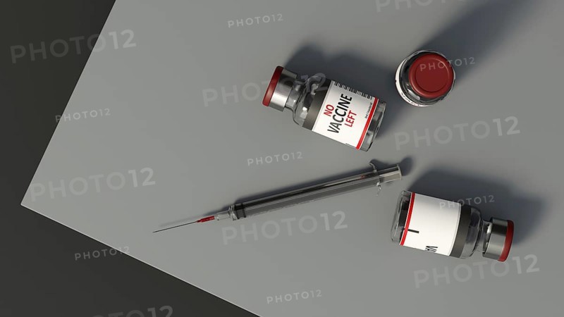 No corona vaccine left in hospital. 3D illustration