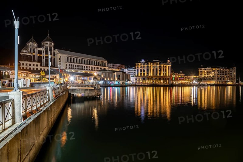 Caudan Waterfront in the evening, Port Louis, Indian Ocean, Island, Mauritius, Africa
