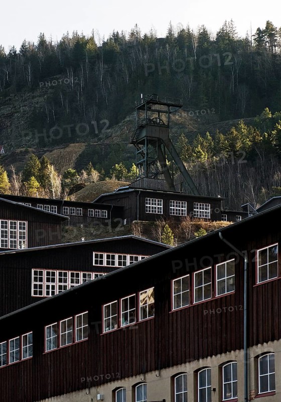 Open-cast facilities, Rammelsberg ore mine on the mountain of the same name, UNESCO World Heritage Site, Goslar, Lower Saxony, Germany