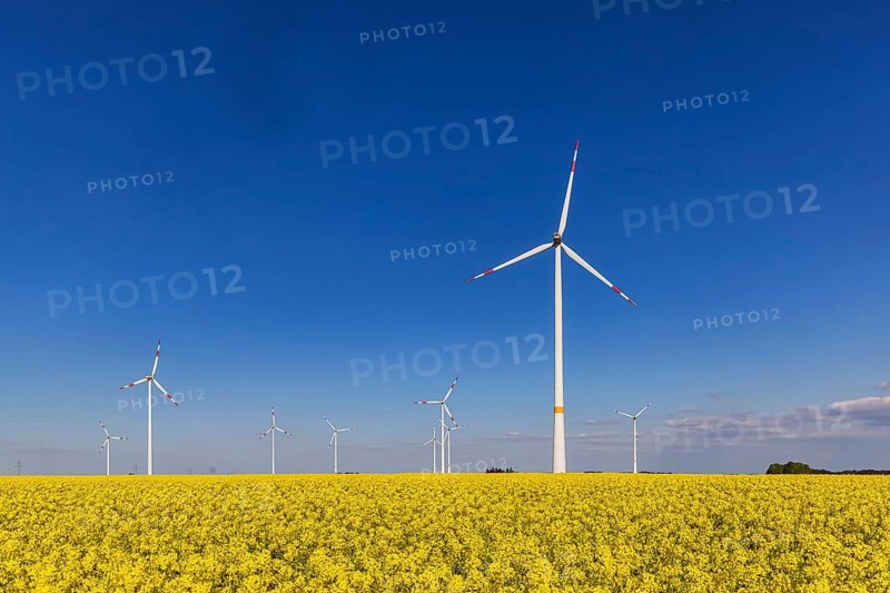 Wind farm near Temmenhausen in the Swabian Alb. Dornstadt Baden-Württemberg, Germany