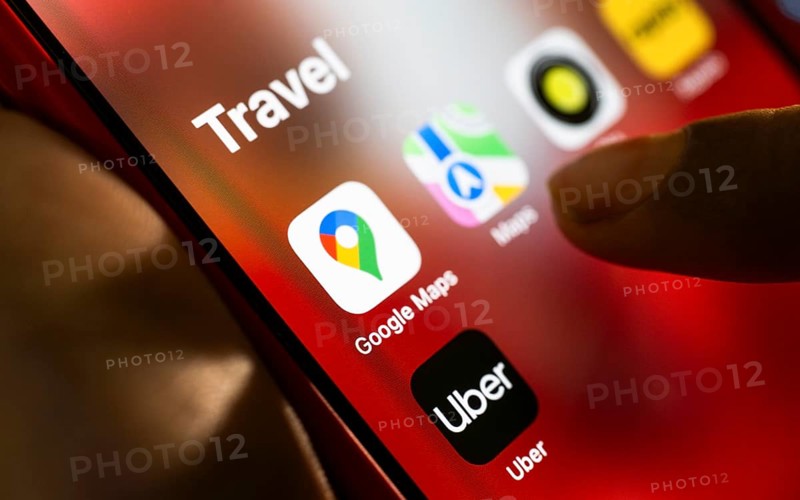 In this photo Illustration a person browsing taps Google maps application on a tablet device on 24 May 2025 in New Delhi, India