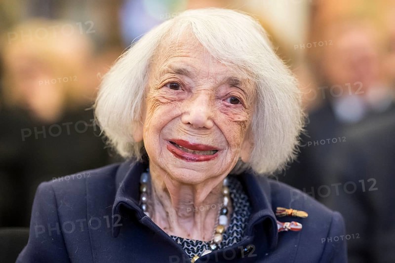 Margot Friedländer (Holocaust survivor) at the awarding of honorary citizenship to Friede Springer in the Rotes Rathaus, Berlin, 26/02/2025