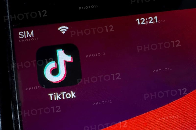 App Symbol of chat programme free instant messaging service video platform from China TikTok for smart devices on smartphones, international