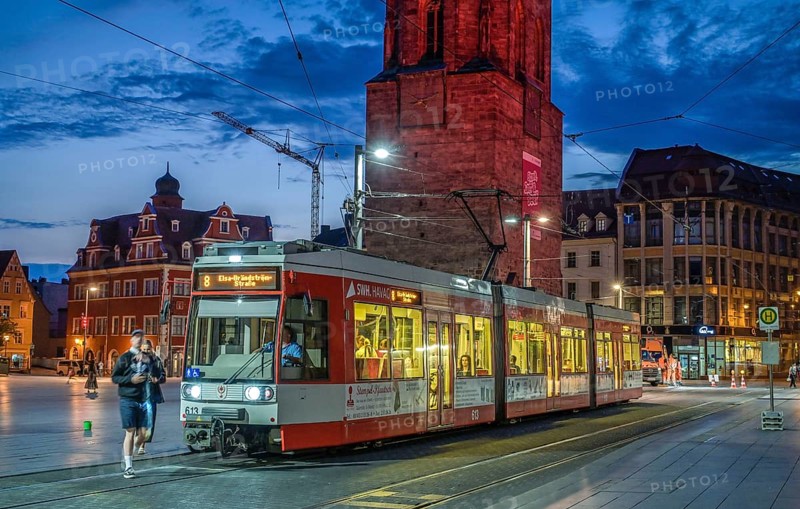 St. Mary's Market Church, Red Tower, Market Square, Halle an der Saale, Saxony-Anhalt, Germany