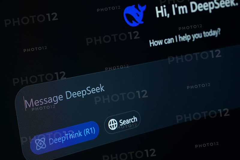 Deepseek on the laptop screen