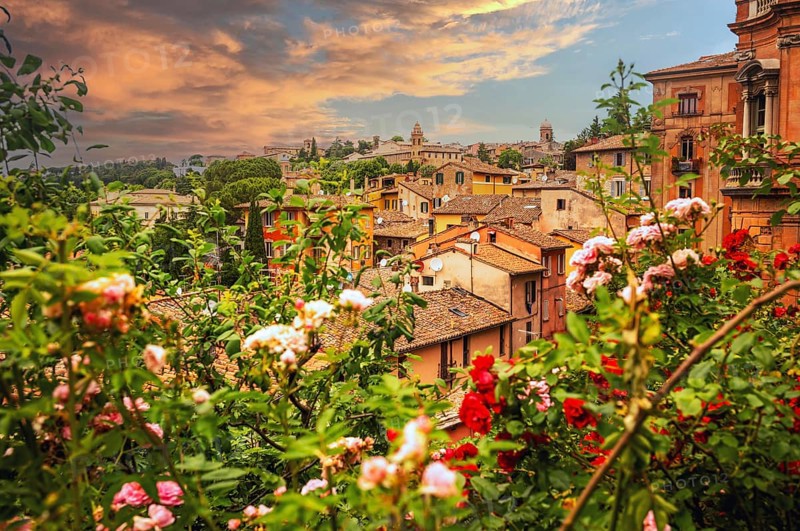 Beautiful Cityscape and Stone Architecture in Perugia, Umbria - Italy
