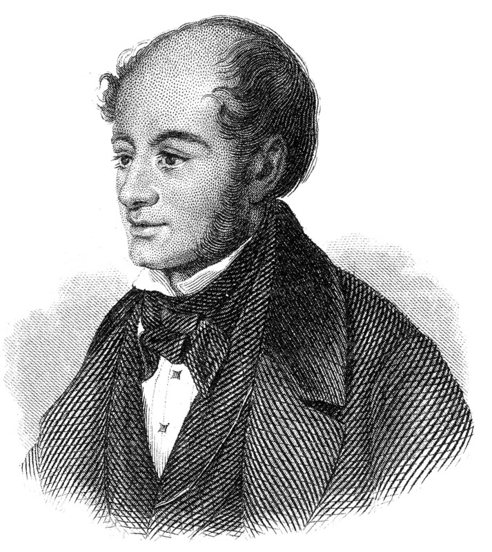 Portrait of Baron Ernst von Feuchtersleben or Ernst Maria Johann Karl Freiherr von Feuchtersleben, 1806 - 1849, Austrian physician, poet and philosopher, Portrait von Ernst Maria Johann Karl Freiherr von Feuchtersleben, 1806 - 1849, ein österreichischer Popularphilosoph, Arzt, Lyriker und Essayist