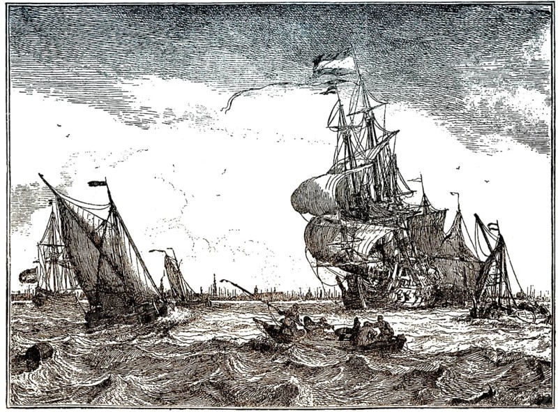Dutch Piracy ship, 17th century, Europe, Holländisches Kaperschiff im 17. Jahrhundert