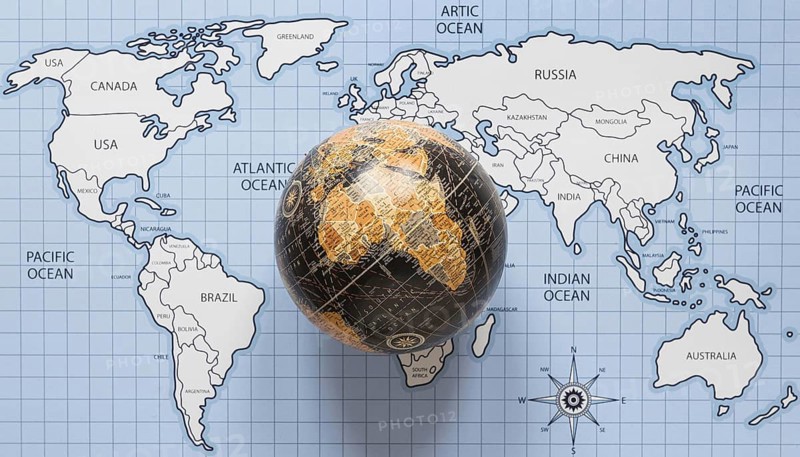 Top view globe world map. Resolution and high quality beautiful photo