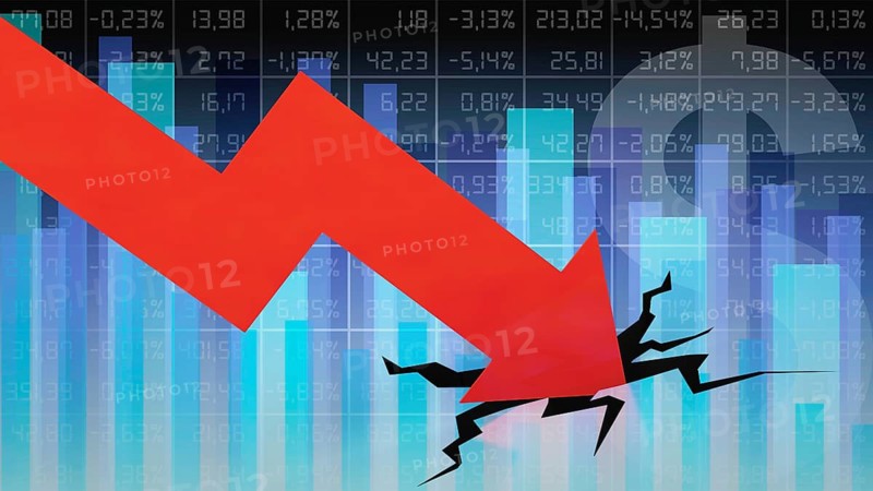Symbolic image on the subject of the stock market crash
