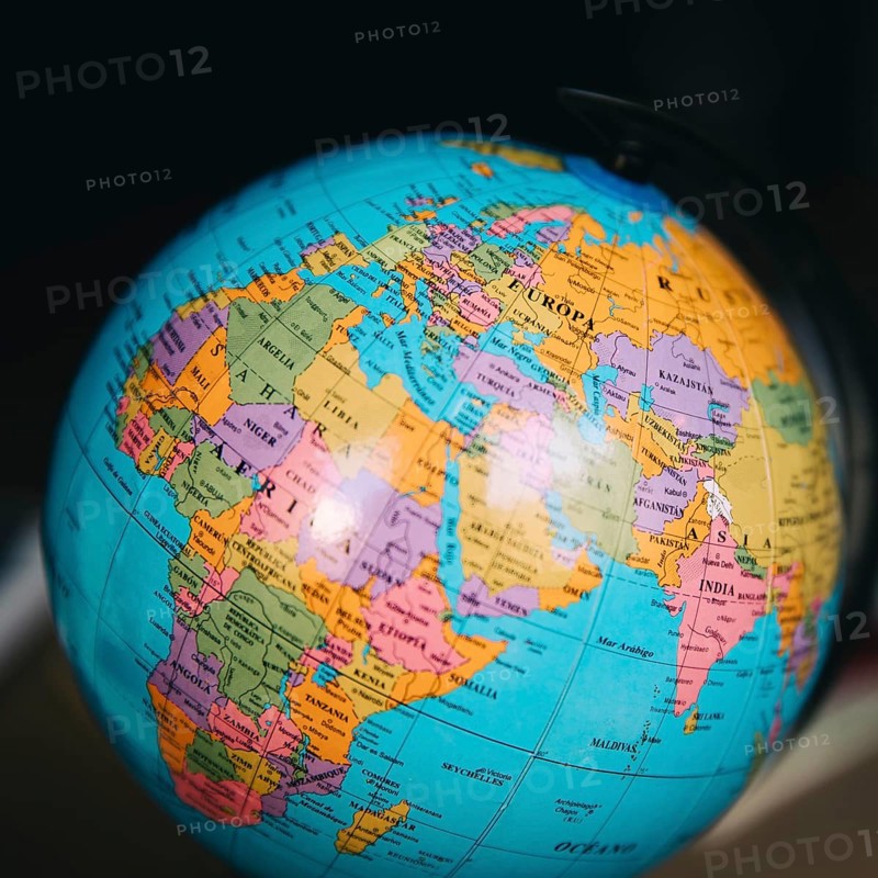 Close up world globe