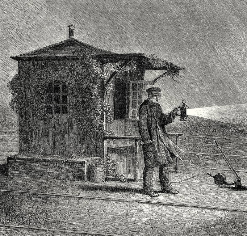 Railwayman, switchman, 19th century