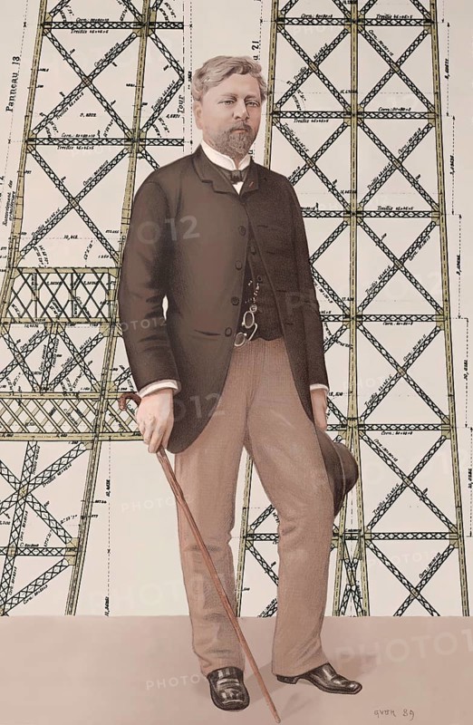 Alexandre Gustave Eiffel, 1832 – 1923, French engineer, after Vanity Fair, 1889