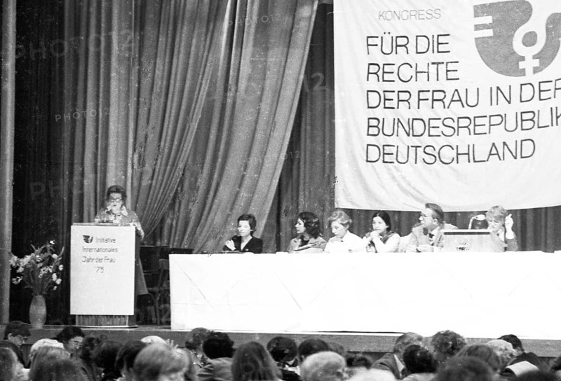 On the occasion of the Year of Women 1975, an International Women's Initiative organised a woman's congress to promote woman's rights in Cologne, Germany on 5 October 1975