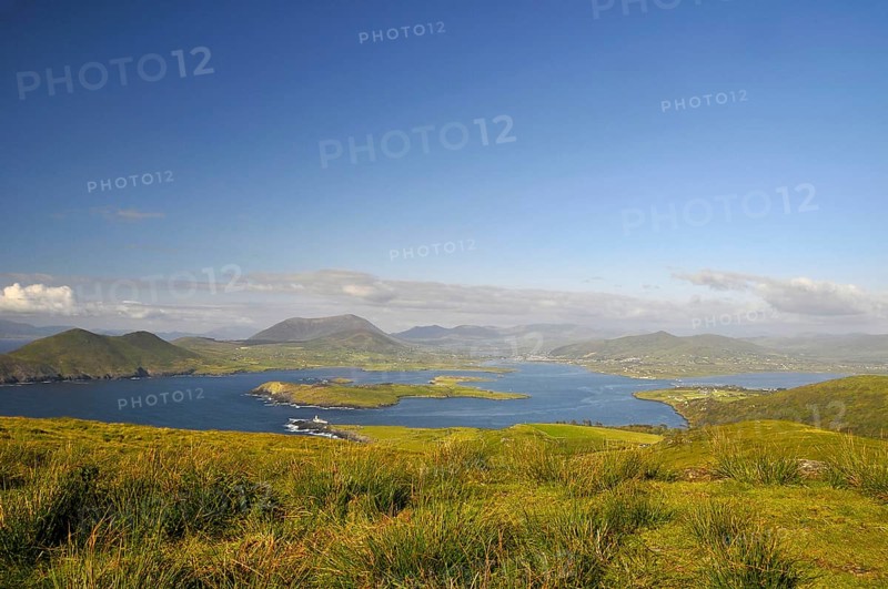 View from Geokaun Mountain, County Kerry, Ireland, Valentia Island