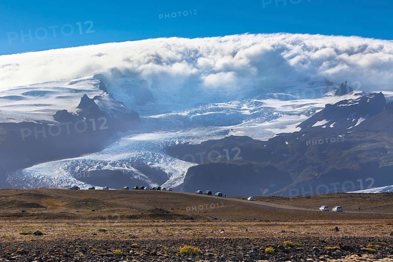 Vatnajokull Glacier National Park, Iceland. Horizontal shot