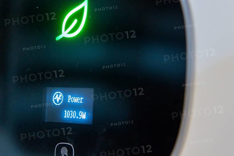 Solar system, an inverter displays the current solar power yield