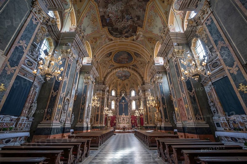 Interior of Bressanone Cathedral, Cathedral Square, Bressanone, South Tyrol, Italy