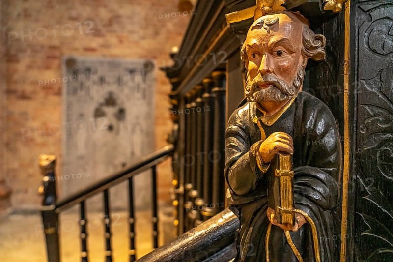 Detail in the interior of Ratzeburg Cathedral, Ratzeburg, Schleswig-Holstein, Germany
