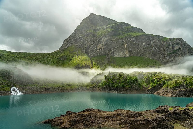 The Lac des Gloriettes reservoir in the Pyrenees near Gavarnie-Gèdre, France