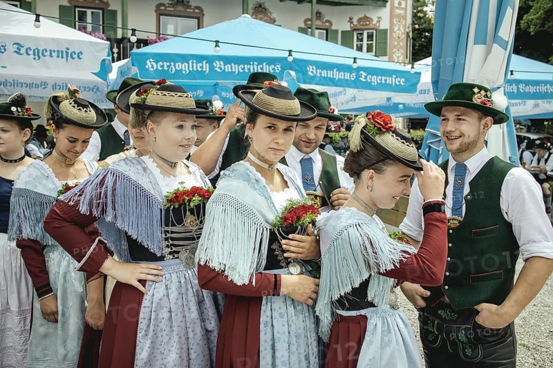 Traditional traditional costume anniversary of the Trachtenverein Schliersee Stamm 1888, Schliersee, Upper Bavaria, Bavaria, Germany, 2025