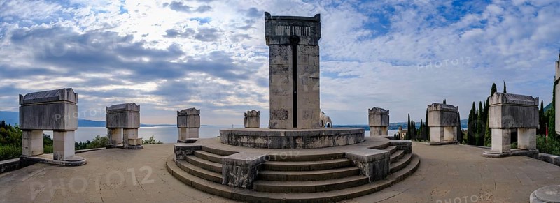 Mausoleum, Vittoriale degli Italiani, house and garden of Gabriele D'Annunzio, Gardone Riviera, on Lake Garda, Lombardy, Italy