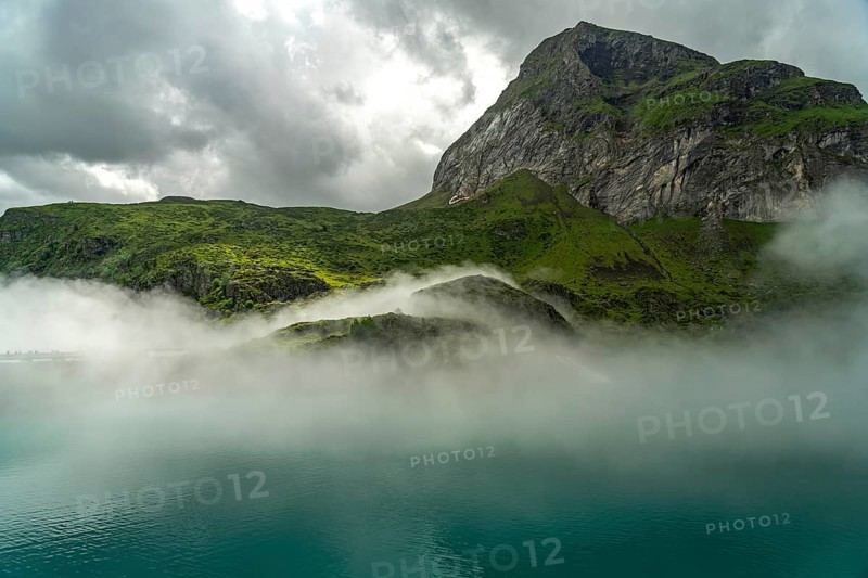 The Lac des Gloriettes reservoir in the Pyrenees near Gavarnie-Gèdre, France