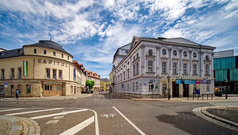 Döbelner Mittelsächsisches Theater, municipal theatre and old Capitol cinema, Döbeln, Saxony, Germany