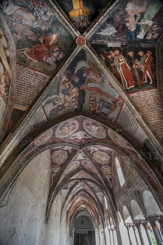 Cathedral cloister around 1370, the frescoes were painted from around 1390, Bressanone Cathedral, Cathedral Square, Bressanone, South Tyrol, Italy