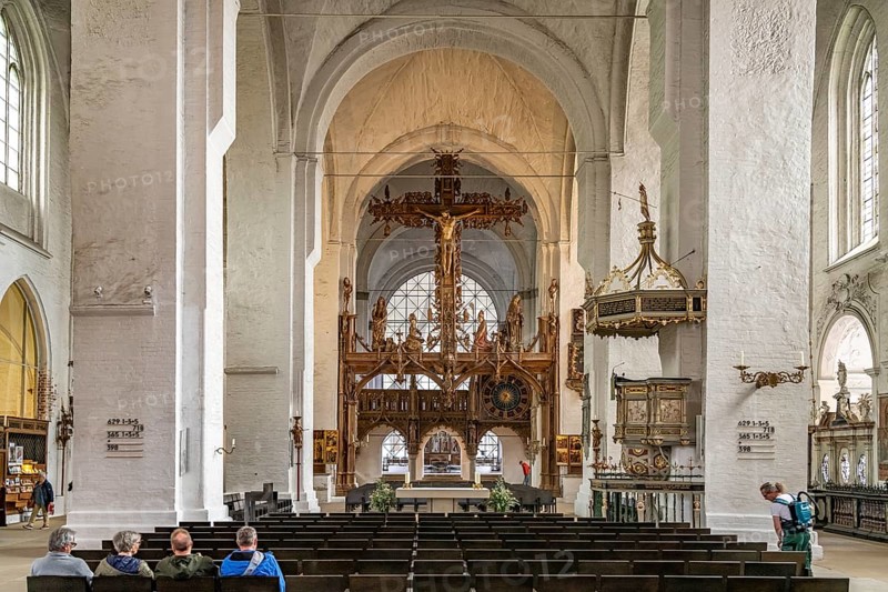 Interior of Lübeck Cathedral, Hanseatic City of Lübeck, Schleswig-Holstein, Germany